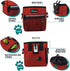 PetAmi Dog Treat Pouch, Training Bag Holder for Kibbles, Poop Bag Dispenser, 3 Ways to Wear (Red)