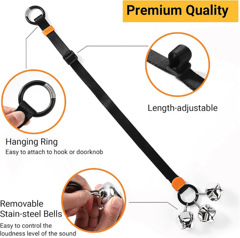 2 Packs SVD.PET Dog Doorbells to Go Outside for Potty Training, Puppy Dog Bells with Hanging Ring Attachable to Door