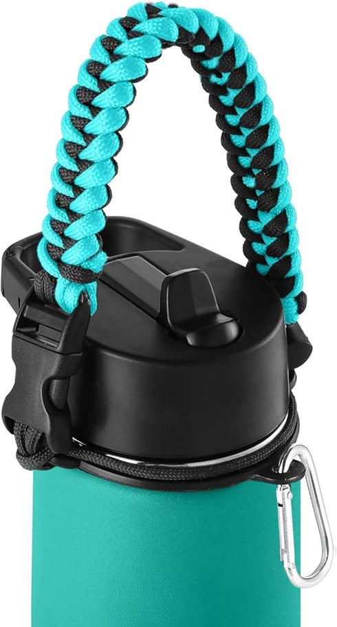 IRON °FLASK Paracord Handle, Fits Wide Mouth Water Bottles, Durable Carrier, Secure Accessories, Survival Strap Cord
