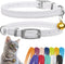 CollarDirect Leather Cat Collar, Kitten Collar with Removable Bell, Black Blue Red Orange Lime Green