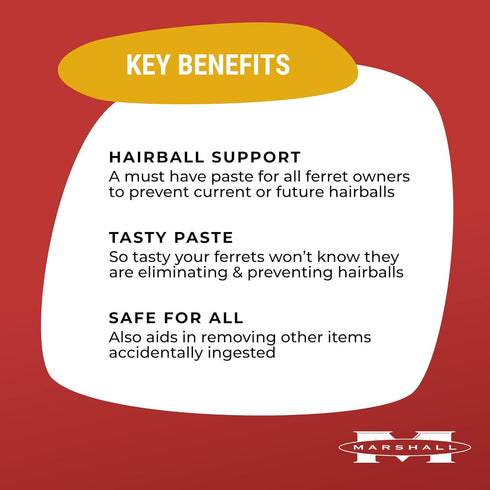 Marshall Pet Products Ferret Lax Hairball Remedy, 3 Ounce Formula for Digestive Support