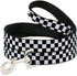 Dog Leash Checker - Black White, 4 Feet Long, 1.0 Inch Wide