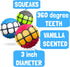 Dog Balls Toys Squeaky Fetch - Rubber Funny Ball Gifts for Large Medium Dogs (Variety Pack)