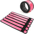 Pack of 6 LED Light Up Band Slap Bracelets, Night Safety Wrist Band for Cycling, Walking, Running