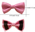 Premium Double Layer Bowtie for Dog Collar Attachment, 20 Colors, Rubber Band for Medium Pet Collars