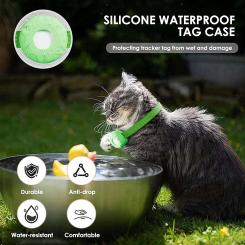 ZFSJTAG 1 Cat GPS Tracker, Cat Tracker Compatible with Apple Find My App (Only iOS), No Monthly Fee, Waterproof