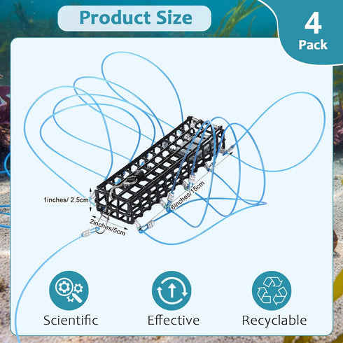 10 6 Inch Therwen Loop Crab Snare Trap Length Catching Dungeness Crab Snare Trap with Reserve Loops for Fishing Poles