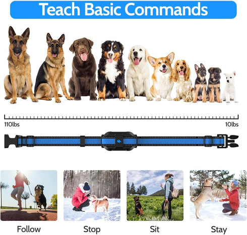Dog Training Collar Electric with 4 Training Modes, Rechargeable Remote Waterproof Range 3300Ft for Small Medium Large