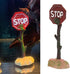 HEEPDD Fish Warning Sign, Resin Landscape Decoration for Small Medium Betta Fish, 6.1x2.3x1.6in