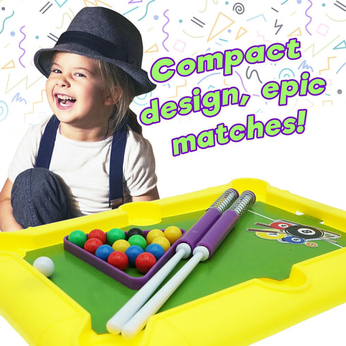 12 Inch Set 2 209 JA-RU Mini Pool Table (Mini Billiards) w/ Cue Stick & Pool Balls. Portable Travel Size Mini Arcade