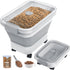 20-23 Lbs Collapsible Dog Food Storage Container, Airtight with Transparent Lid, Multifunctional for Pet Food
