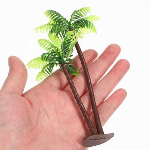 12pcs NUOBESTY Fake Palm Tree Small Coconut Tree Cake Topper Decoration DIY Plant Pots Bonsai Sand Table Aquarium