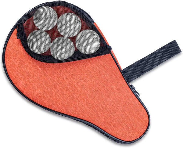 VISEMAN Table Tennis Racket Cover, Portable Waterproof Paddle Case for 2 Paddles and 5 Balls
