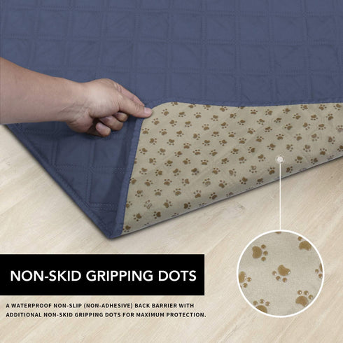 Easy-Going 100% Waterproof Dog Bed Cover, Non-Slip Pet Blanket, Washable Couch Cover (68x82 in, Navy)
