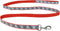 Coastal Lazer Brite Reflective Dog Leash, Red Paws and Bones, 1" x 6'
