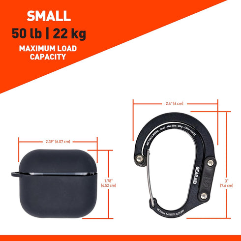 GEAR AID HEROCLIP (Small) Carabiner Gear Clip and Hook, for Hanging Bags, Purses, Lanterns, Strollers, Tools, Helmets
