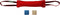 Viper Synthetic K9 Tug Toy, Red, 12" x 2.5, Two Handles for Dogs
