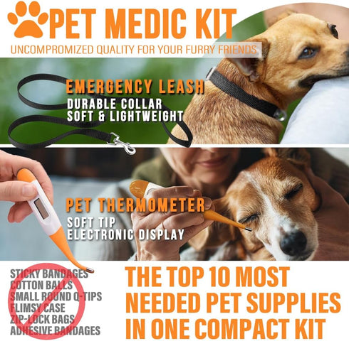 EVERLIT CARE 95 EVERLIT Pet Medic First Aid Kit | Pcs Vet-Approved Medical, Outdoor & Emergency Supplies for Dogs