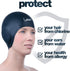 Swim Caps Ear Protection 3D, Waterproof Silicone Swim Cap for Long and Short Hair, Adult and Youth