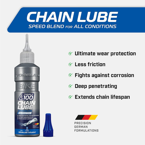 120ml (4.06 oz) All Conditions Bike Chain Lube All-Weather Lubricant for Bicycles & Electric Bikes Protects Against