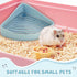 Chinchilla, Eccliy Ceramic Corner Litter Box for Small Pets, Tip-Proof, Chew-Resistant, Triangle Potty Trainer Pet Pan