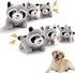 Interactive Squeaky Dog Toy, Replacement Animals Raccoon (Pack of 6)