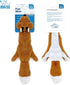Best Pet Supplies 2-in-1 Stuffless Squeaky Dog Toys, Soft Durable Fabric for Small, Medium, Large Pets, Fox & Raccoon