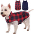 Kuoser Dog Winter Coat, Reversible Jacket, Warm British Style Vest for Small Dogs, Windproof, Red S