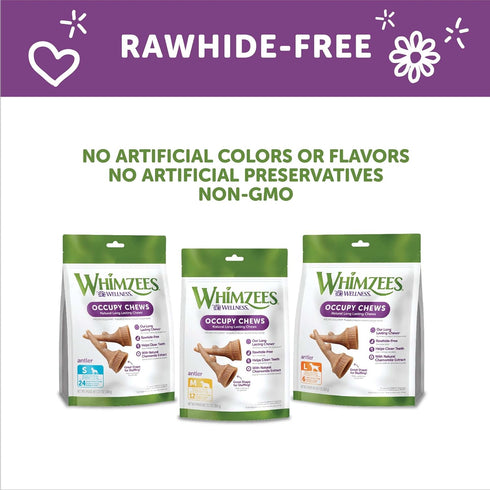 WHIMZEES by Wellness Natural Dental Chews for Medium Dogs, Long Lasting Treats, Grain-Free, 12 Count