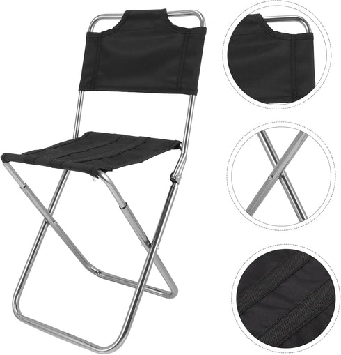 Backpack Toddmomy Fishing Folding Chair Camping Collapsing Stool Camping Folding Chair Small Folding Chair Beach Chair