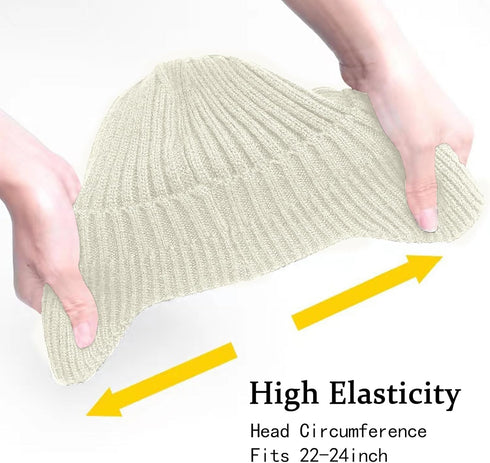 Winter Hats for Men - Fuzzy Fleece Lined Beanie with Ear Flaps and Visor Brim for Outdoor Warmth