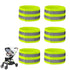 6 Pack Reflective Bands for Strollers High Visibility Elastic Reflective Gear Safety