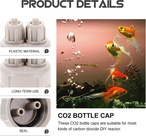 BESPORTBLE 2Pcs DIY Quick Bottle Cap Air Diffuser Generator Parts, Multitools Aquarium Accessories for Fish Tank