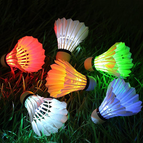 LED Badminton Shuttlecocks, Colourful Lighting Birdies, Plastic Nylon Shuttlecock, Glow in The Dark Birdie Balls (4/5/6