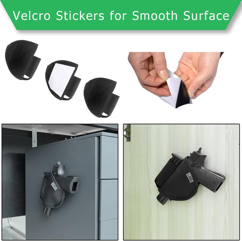 Universal Pistol Holster with Magazine Pouch, Safe Organizer for Gun Cabinet Accessories Storage