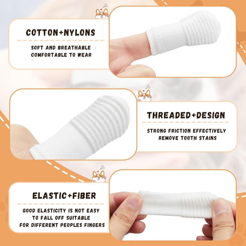PenVinoo Dual Sided Cat Toothbrush Dog Toothbrush Finger Brush Micro Head, Suitable for Small to Large Dogs & Cats
