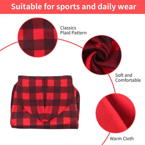 Plaid Dog Sweaters Hoodies for Dogs Cats, Warm Soft Sweatshirts for Christmas and Everyday Wear (X-Large)