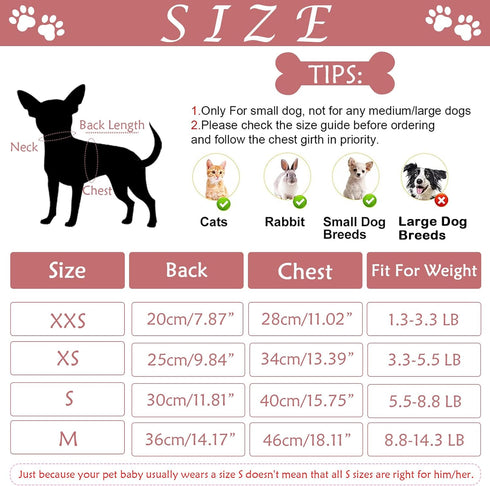 Dog Sweaters for Small Dogs, Winter Hoodie Fleece Dress for Chihuahua Yorkie Teacup, Cold Weather Pet Outfit (X-Small,