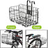 Rust Proof Folding Bike Front Basket, Detachable Rear Bike Basket with Handles, Easy Installation for Mountain Bike