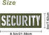 Large Security Patch Reflective Subdued 8.5x3 inches for Tactical Vest Jackets with Hook and Loop