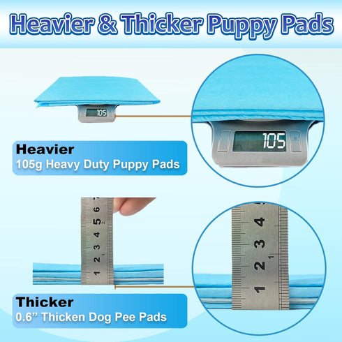 30"x36", 40 Count Dogcator Puppy Pads Extra Large Thicken XLarge Puppy Pee Pads for Dogs Super Absorbent, Leak-Proof