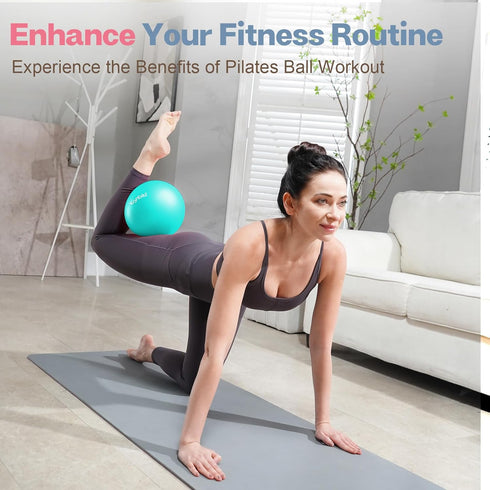 Small 9 Inch Exercise Ball, Mini Pilates Anti Burst Slip Resistant Yoga Ball for Stability, Fitness, Therapy & Core