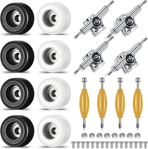 Zhehao 16 Pcs Standard Fingerboard Tool Set CNC Lathed Fingerboard Bearing Wheels