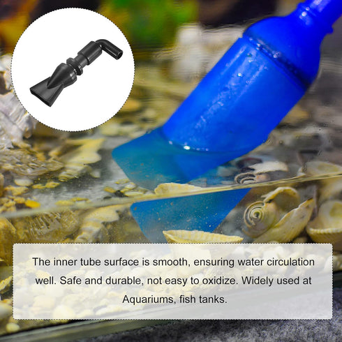 uxcell Aquarium Nozzle Plastic Pump Nozzles, Water Outlet Return Pipe Plumbing Fitting, Black 8mm/0.31" OD, 1Pcs