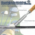 Golf Grip Tape Stripper Remover Tool with Chrome Vanadium Steel and Wooden Handle