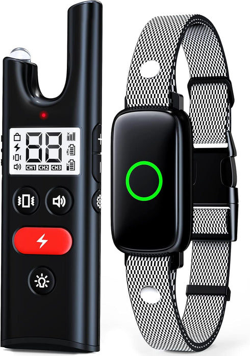 Dog Training Collar with Remote, 3300ft Range Waterproof Rechargeable Electric Collar for Small Medium Large Dogs