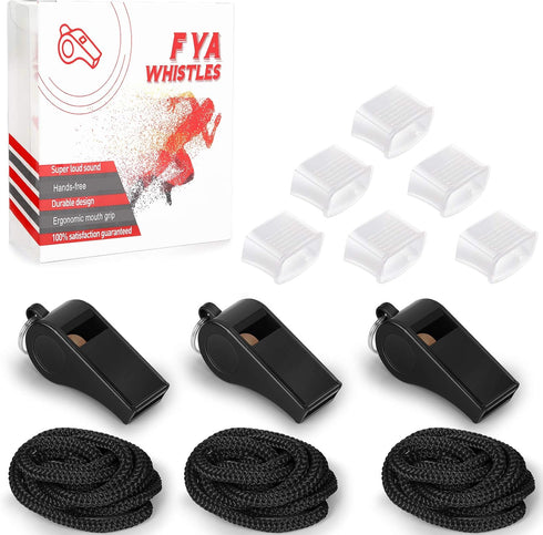 Fya Whistle with Lanyard - Super Loud Sports Whistles for Coaches, Referees, Lifeguards, Outdoor Survival