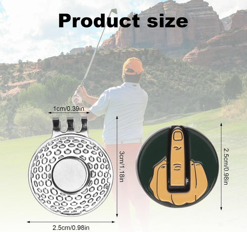 Magnetic Golf Hat Clip, Funny Golf Ball Marker with Three-Tooth Cap Clip for Golf Accessories