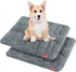 Dog Bed Crate Mat - 2 Pack Soft Plush Dog Bed Pad, Machine Washable Crate Pad, Grey (24" X 18")
