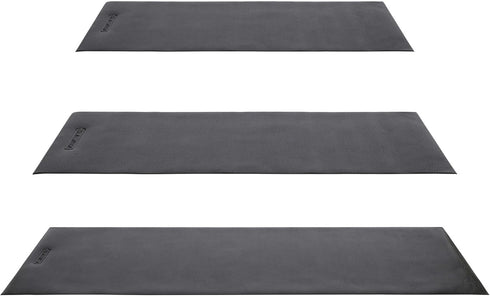 HolaHatha Lightweight Padded Exercise Mat, High Density PVC Foam Pad for Yoga and Workout Activity, Medium, Grey